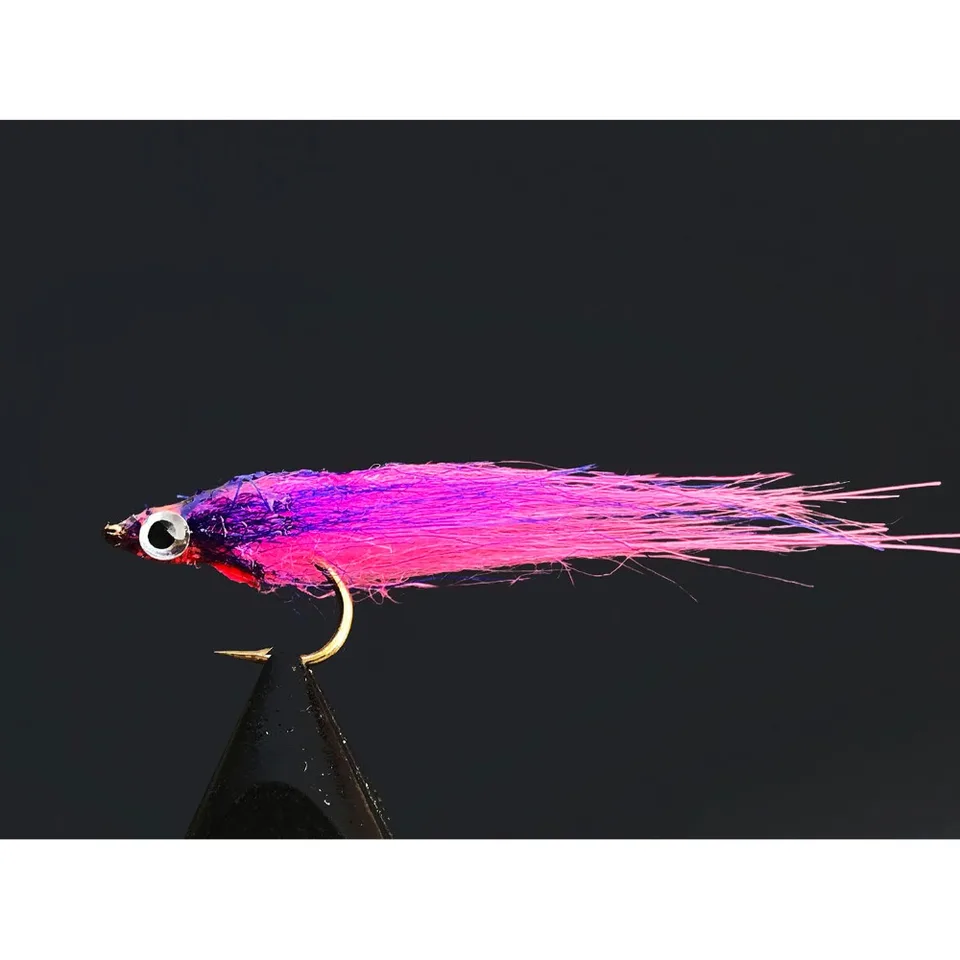 12 pcs Brown Olive UV Polar Fry Slowly Sinking Salmon Trout Minnow Fly Lures Set