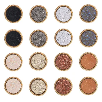 

9Colors Resin Druzy Ear stud Gold Color Metal stud Earrings For Women jewelry