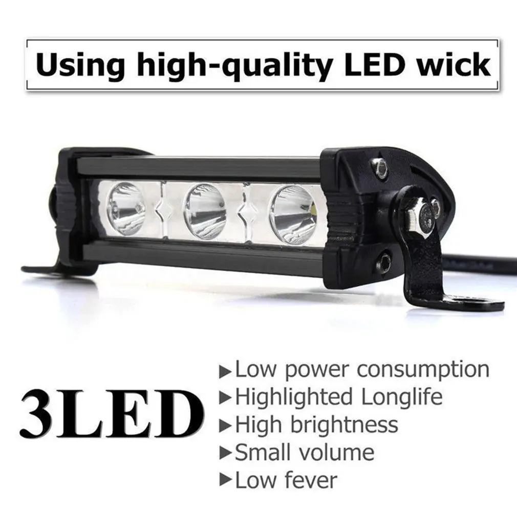 

9W 3 LED DRL Car Truck Working Lights Waterproof Off-road Light Super Bright Spotlight for Off-road Car Motorcycle