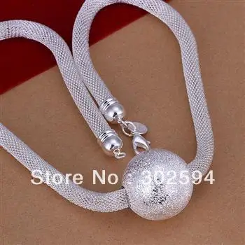 N182 популярные красивые модные элегантные серебряные ювелирные изделия очаровательные сетчатые цепи Висячие песочные бусины ожерелье