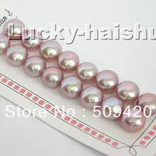 >>>>> 8 ШТ. AAA Подлинной 12 мм круглый лаванды жемчуг Серьги