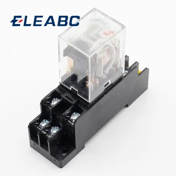 

1pcs MY2P HH52P MY2NJ relay 220V AC coil high quality general purpose DPDT micro mini relay with socket base holder