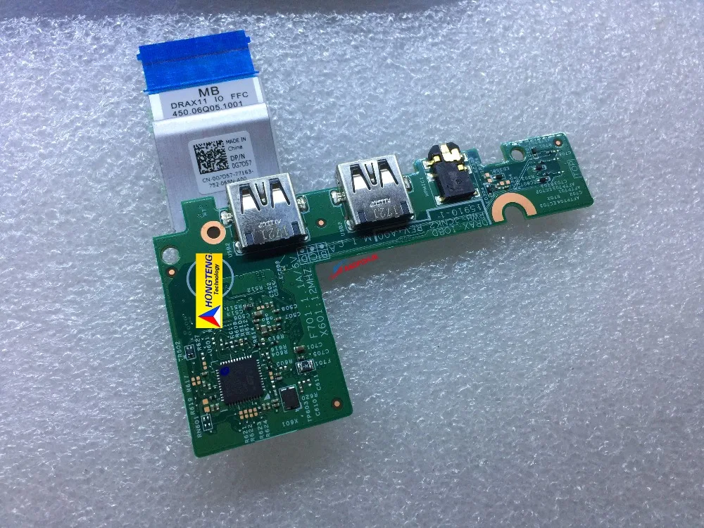 

Original FOR DELL 3168 Audio Jack Dual USB Board WITH Cable MH4F6 0MH4F6 G7D57 0G7D57 Test OK