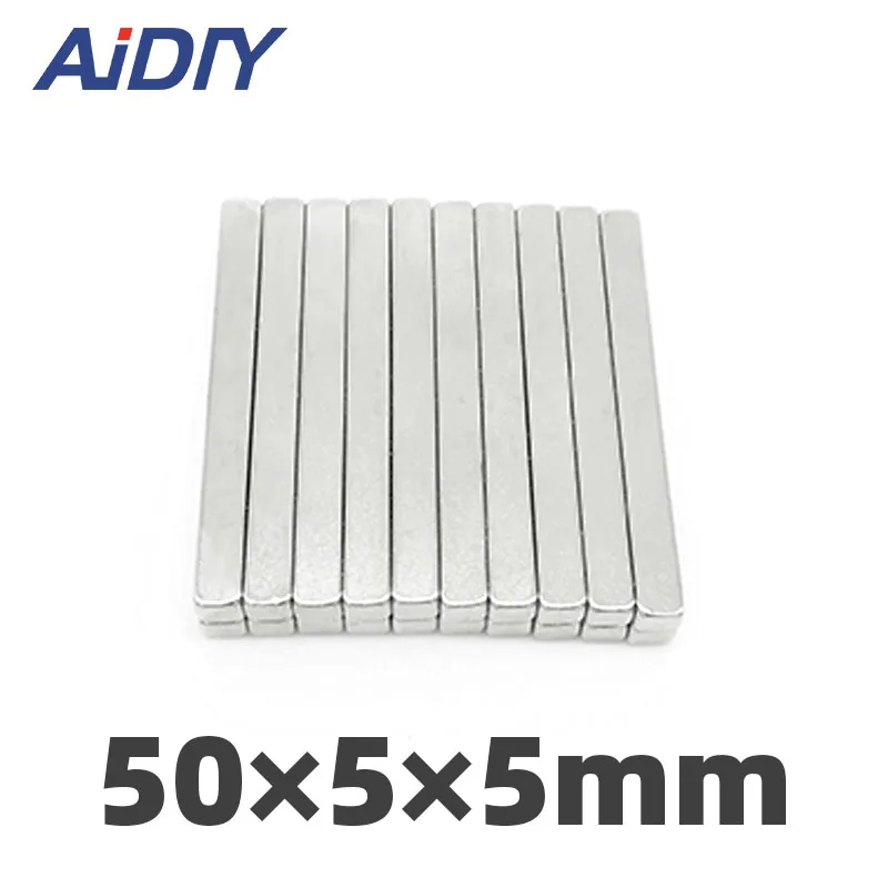 

10 pieces 50x5x5mm neodymium magnets super strong block powerful magnet 50 * 5 * 5mm