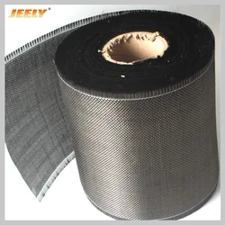 Premium Quality Carbon Fiber Woven Interlayer Reinforcement Cloth - 200g/m², 20cm x 100cm - 100cm (Black)