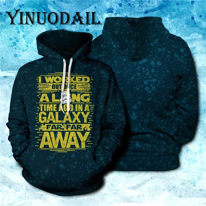 Fans Wear 3D Printed Hoodie Star Wars A Long Time Ago Unisex Hoodie