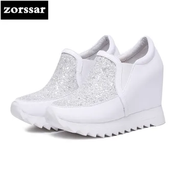 

{Zorssar} Women sneakers Shoes high heel pumps 2018 New Womens Wedges Height Increasing Casual shoes Ladies Platform Shoes