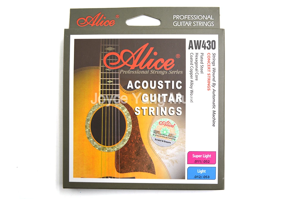 AliceAW430SuperLightLightAcousticGuitarStringsPlatedSteel1st