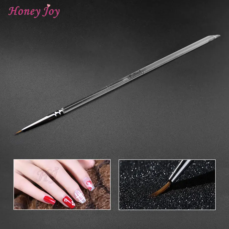 

1pc Kolinsky Dotting Painting Drawing UV Gel Liner Polish Brush Tool Nail Art Pen Set Acrylic Nail Art Brush Clear Handle