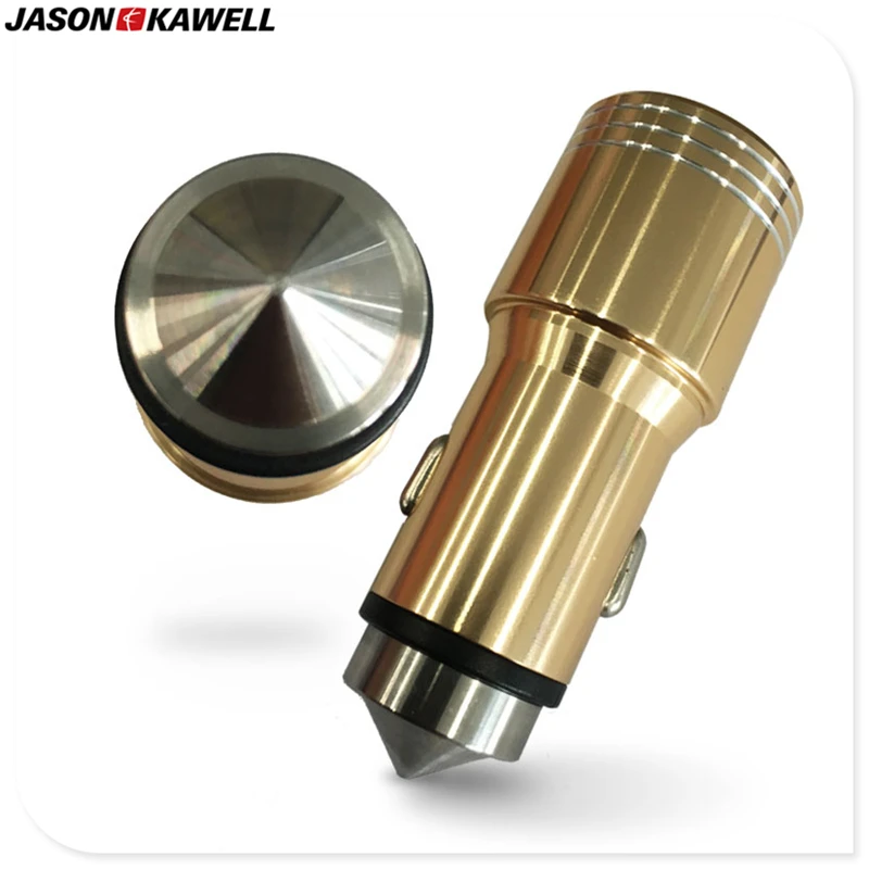 

Metal Safety Hammer Auto Car Charger For All Smart Phone Intelligent Dual USB Output Fast Charge Adapter