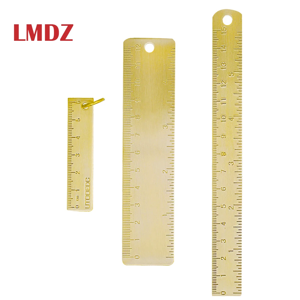 LMDZ 1 Pcs Multi Brass Ruler Metal Copper Bookmark Straight Ruler For ...