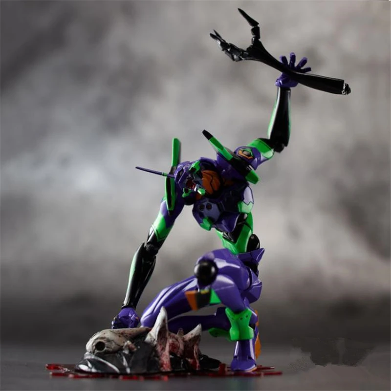 Тинейджеров Revoltech Аска Лэнгли сорью»(Evangelion Evolution EV-001 Тесты Тип-01 с светодиодный светильник ПВХ фигурка Коллекционная модель детские игрушки куклы 16 см