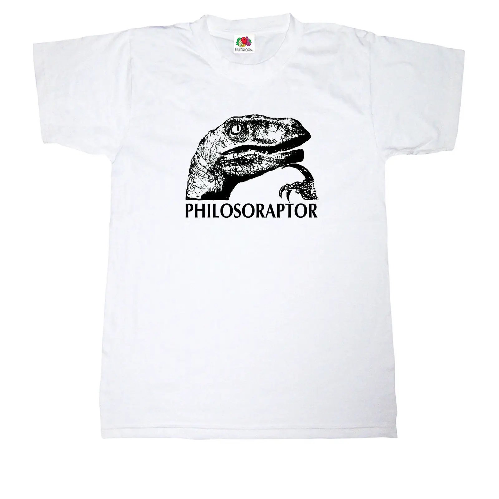 

PHILOSORAPTOR T-SHIRT 100% COTTON FUNNY VELOCIRAPTOR COMEDY DINOSAUR T SHIRT men Unisex New Fashion tshirt Loose Size top