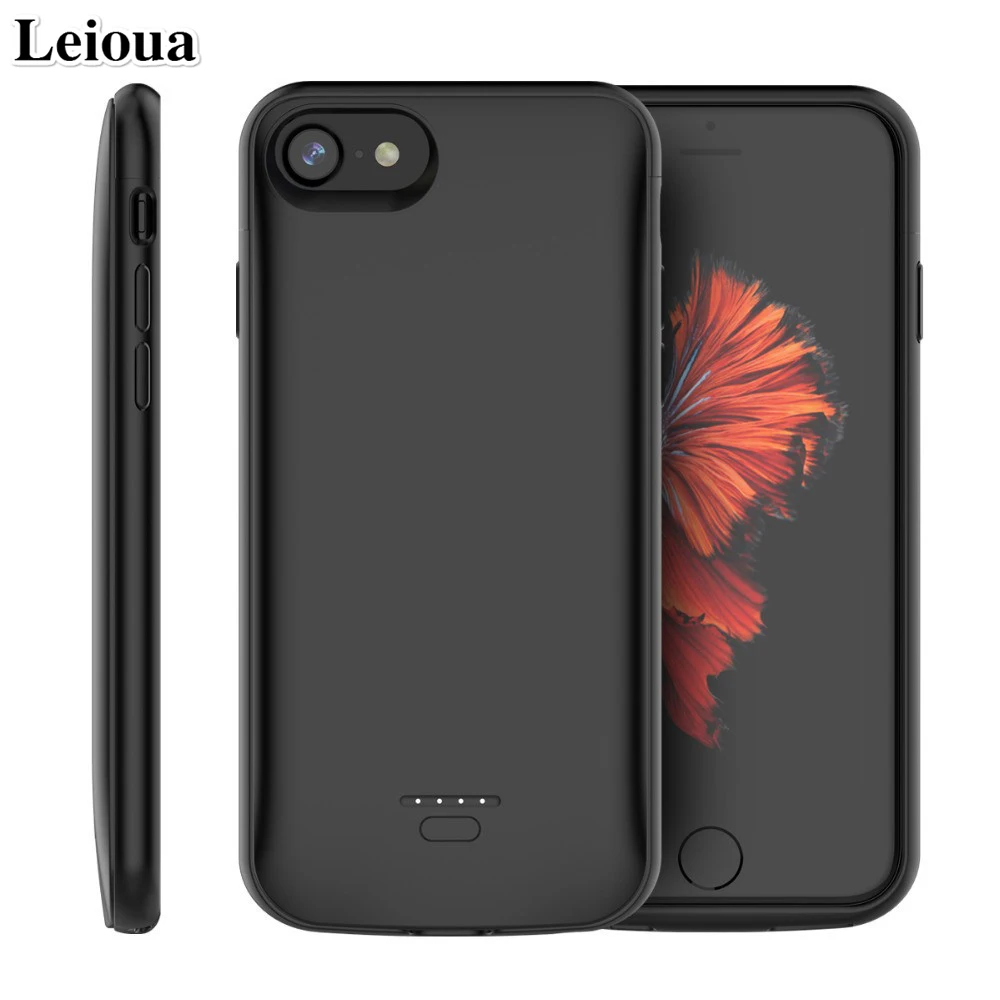 Чехол-зарядка Leioua для Iphone 5 7 8 X Xs Max Xr 4000 мАч чехол с внешним аккумулятором 6 |