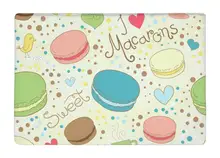 Floor Mat Lovely Yummy Colorful Cartoon Macarons paris Seamless Print Non-slip Rugs Carpets For Indoor Outdoor living room