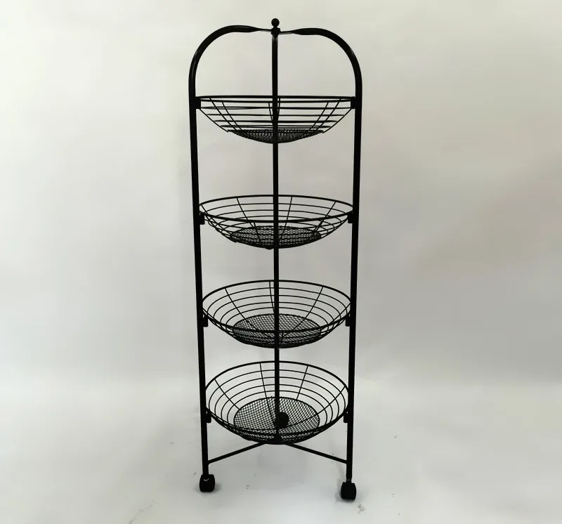 

Four levels of fruit basket frame. Cosmetics display. Fruit and vegetable display stand promotion