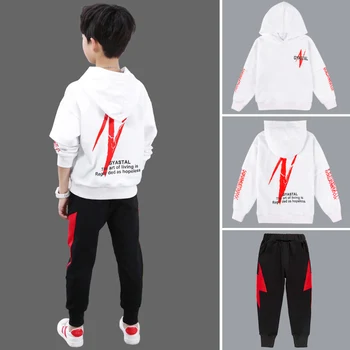 

2PCS Baby Boys jacket + Pant Set Kids Clothes Outfits Kids Tracksuit 4-13Y Boys Clothing Set Kids Hooded Suit & Clothes Set