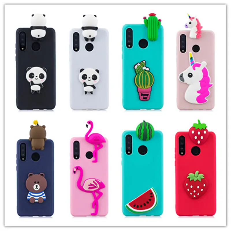 

For Huawei P30 Pro Case 3D Cartoon Unicorn Panda Phone Cases Soft TPU Silicon Back Cover For Huawei P30 Lite P 30 case Coque