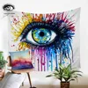 Rainbow Fire by Pixie Cold Art Tapestry Wall Hanging Colorful Printed Curtain Watercolor Eye Decorative Tapestry Bedspreads 1