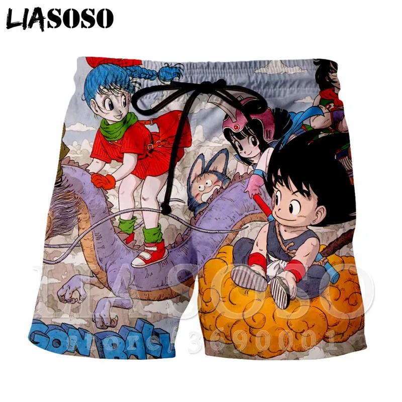 LIASOSO 3d печать Япония аниме фигурка из аниме «Жемчуг дракона» мяч Z Super Goku Vegeta Bulma Chichi мужские шорты пляжные шорты бордшорты X1342