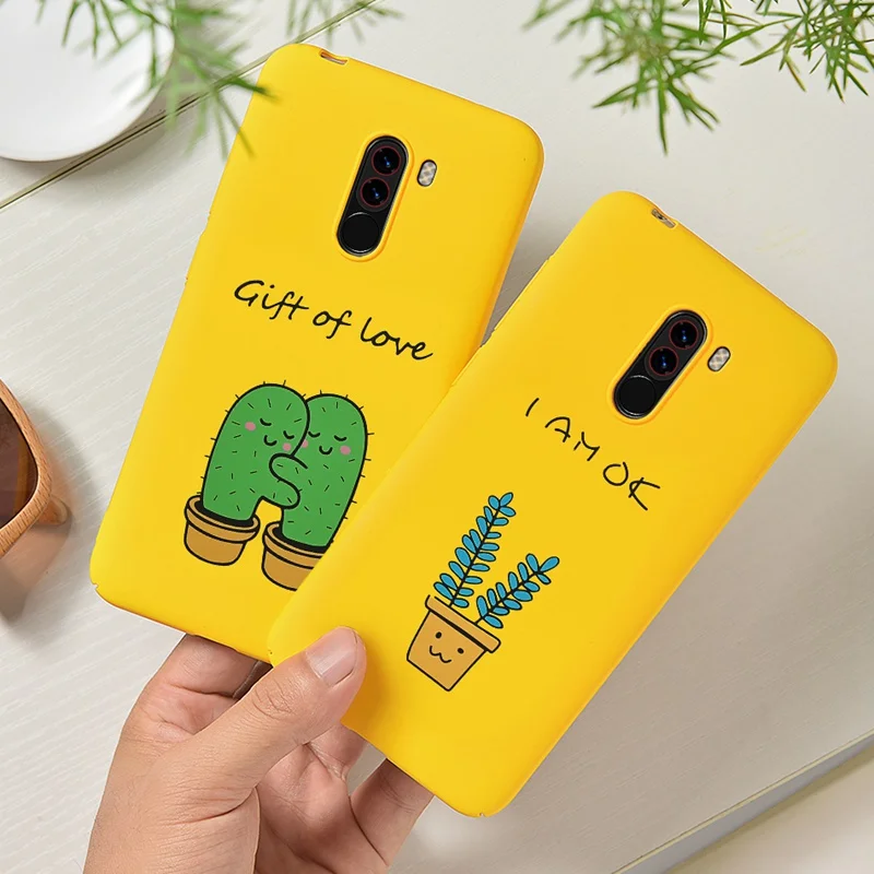 Hisomone Cute Animal Yellow Case For Xiaomi Pocophone F1 Mi A1 5X Hard Phone Case For Xiaomi Redmi 5 Plus 4X Note 5 Back Cover