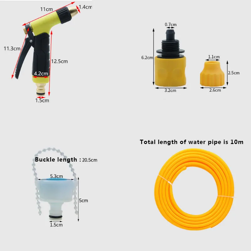 10/15/20 м истирания шланг поливочный комплект высокого давления водяной пистолет для сада орошения сада Бытовая Автомойка подключение воды