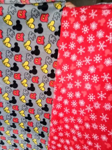 

100*150cm Christmas Mickey Thicker warmer polar fleece fabric For Sewing Fat Patchwork baby quilt blanket shirt pajamas Cloth