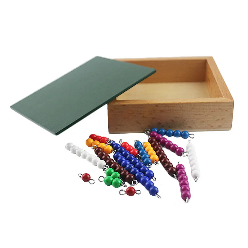 Montessori Math Beads 1 10 Color Individual Beads With Box Montessori