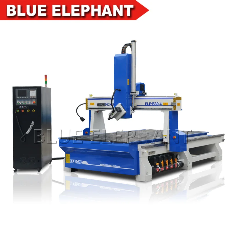 Cnc маршрутизатор 1530 4 осевой фрезерный станок ЧПУ с вращающийся шпиндель HSD |