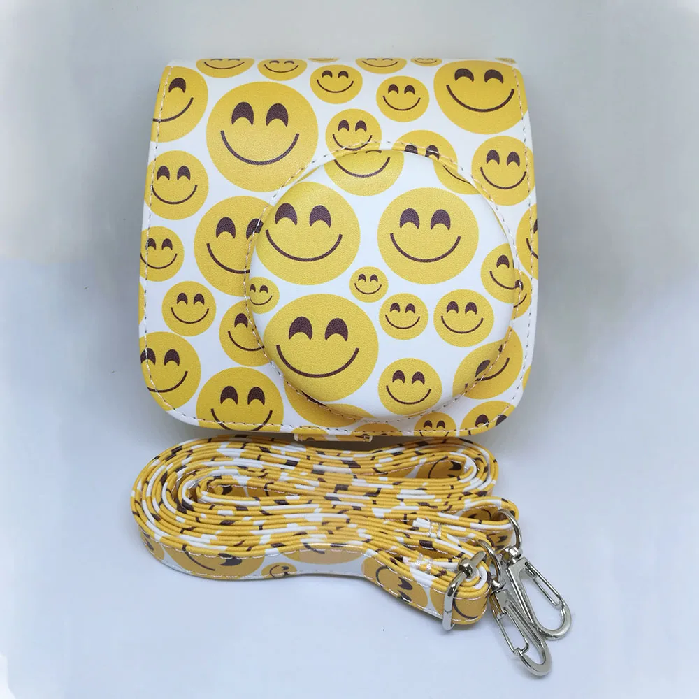 Camera Accessories Emoji Smile PU Leather Shoulder Bag