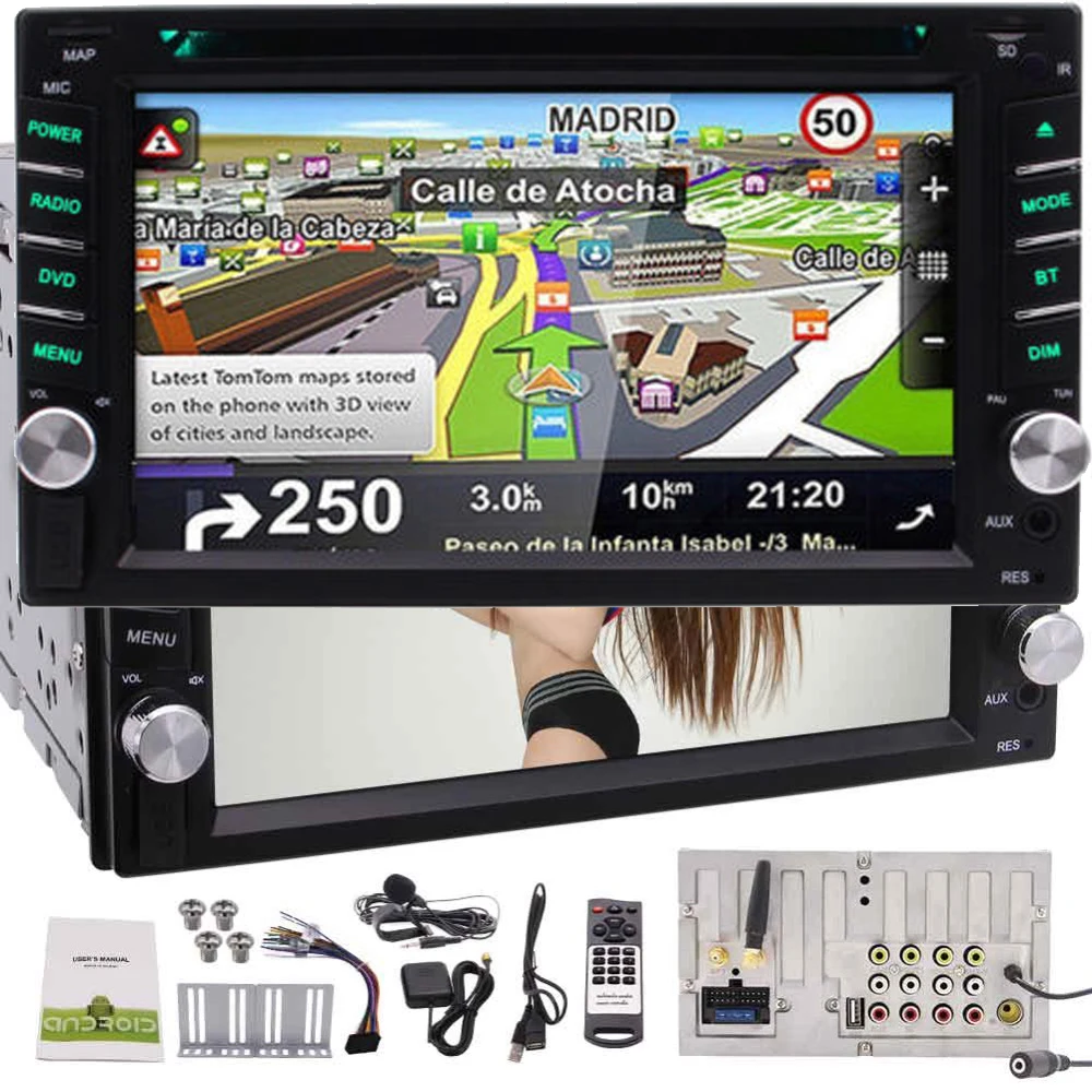 

2 Din Android 6.0 Car Stereo Quad-core Car DVD Player in Dash GPS Navigation Autoradio Bluetooth 4.0 Headunit Support Wifi GPS