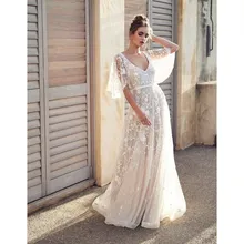 2018 Women Deep V-neck Backless Swing Dress Butterfly Sleeve Lace Mesh Long Dress Elegant White Party Sexy Dresses 2018 Women Deep V-neck Backless Swing Dress Butterfly Sleeve Lace Mesh Long Dress Elegant White Party Sexy Dresses