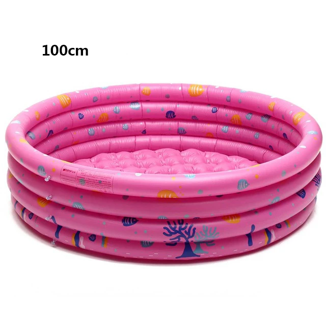 100/130/150CM Inflatable Baby Swimming Pool Piscina Portable Outdoor Children Basin Bathtub kids pool baby swimming pool water - Цвет: Черный