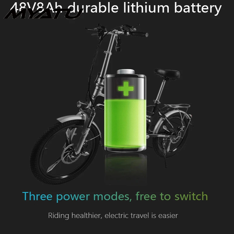 

MYATU Dual Disc Brake Folding Electric Bike 20 inch City electric bike Lithium Battery Bicycle ebike Ladies free delivery