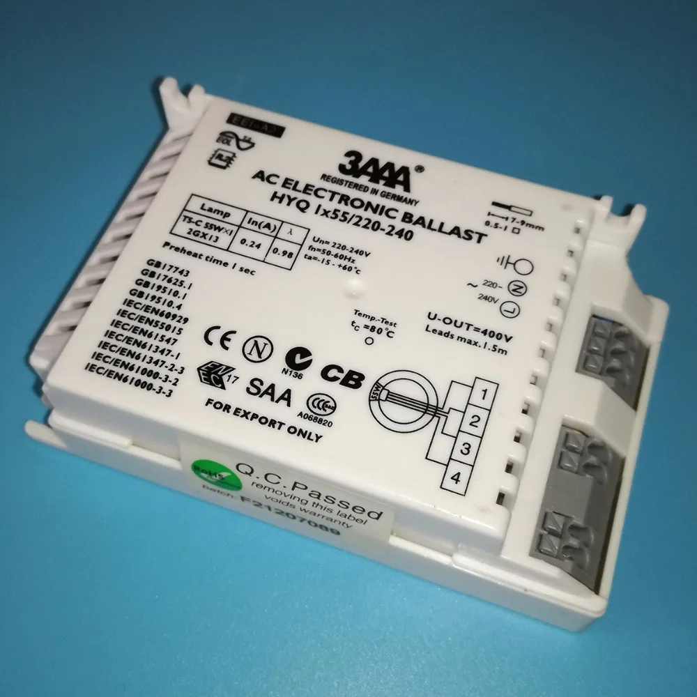 3AAA 55 W HYQ 1*55/220-240 V AC намотанная флуоресцентная лампа Электронный балласт для T5-C кольцевой лампы, SAA CB CE сертификат