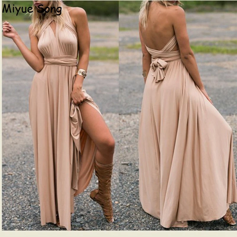 

Miyue Song Women's Long Maxi Dress Convertible Wrap Gown Dress Bandage Bridesmaid Maternity Dress Clothes For Sexy Elegant Dress