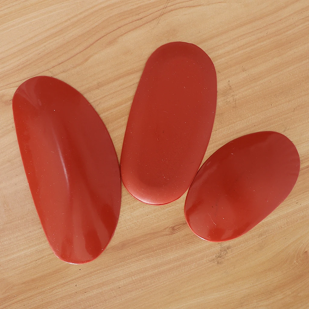 3 Pieces Assorted Size Scraping Tools Scraping Plate for Art Clay Sculpture-Fashion Red