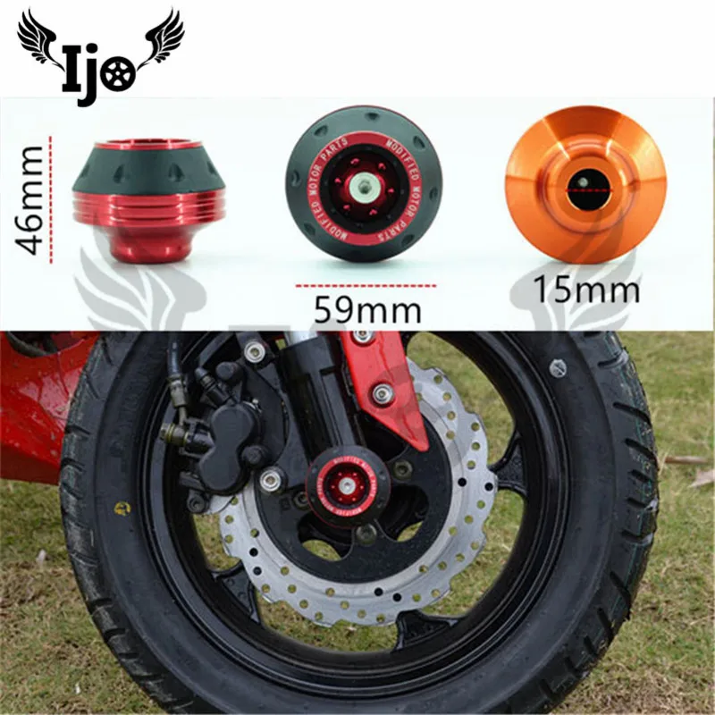 colorful scooter parts dirt pit bike accessories motocross wheel anticaida motorbike Crash Pad motorcycle frame sliders moto