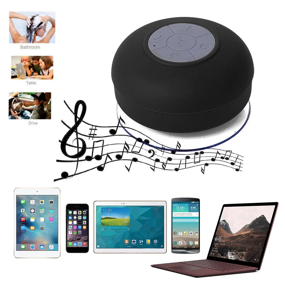 

Mini Bluetooth Speaker Portable Waterproof Wireless Handsfree Speakers, For Showers, Bathroom, Pool, Car, Beach & Outdo