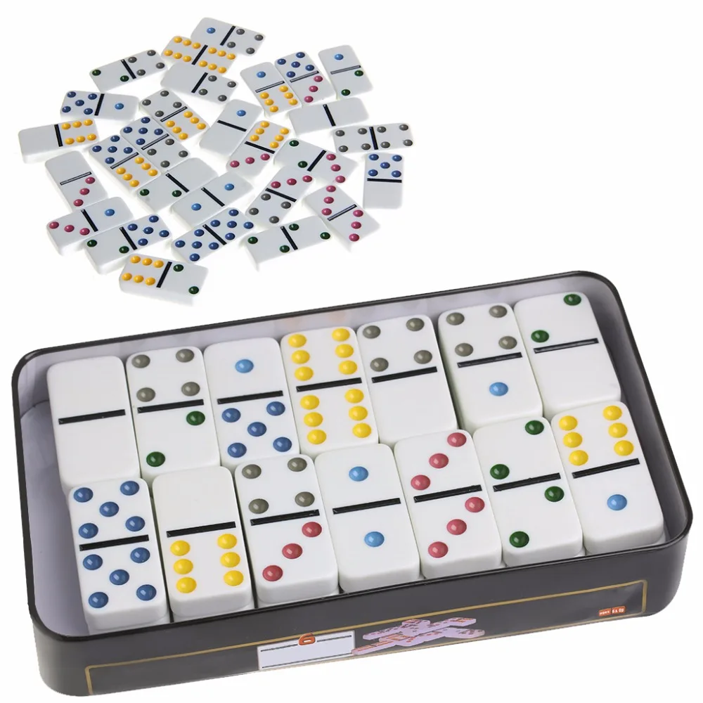 Domino Caixa de ferro Jogo Brinquedo 28