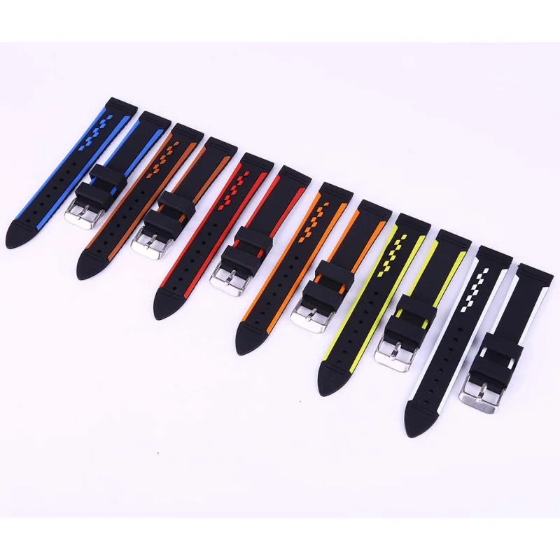 

20mm/22mm/24mm Waterproof Watch Band Strap Rubber Silicone Sport Wristband Bands Replacement