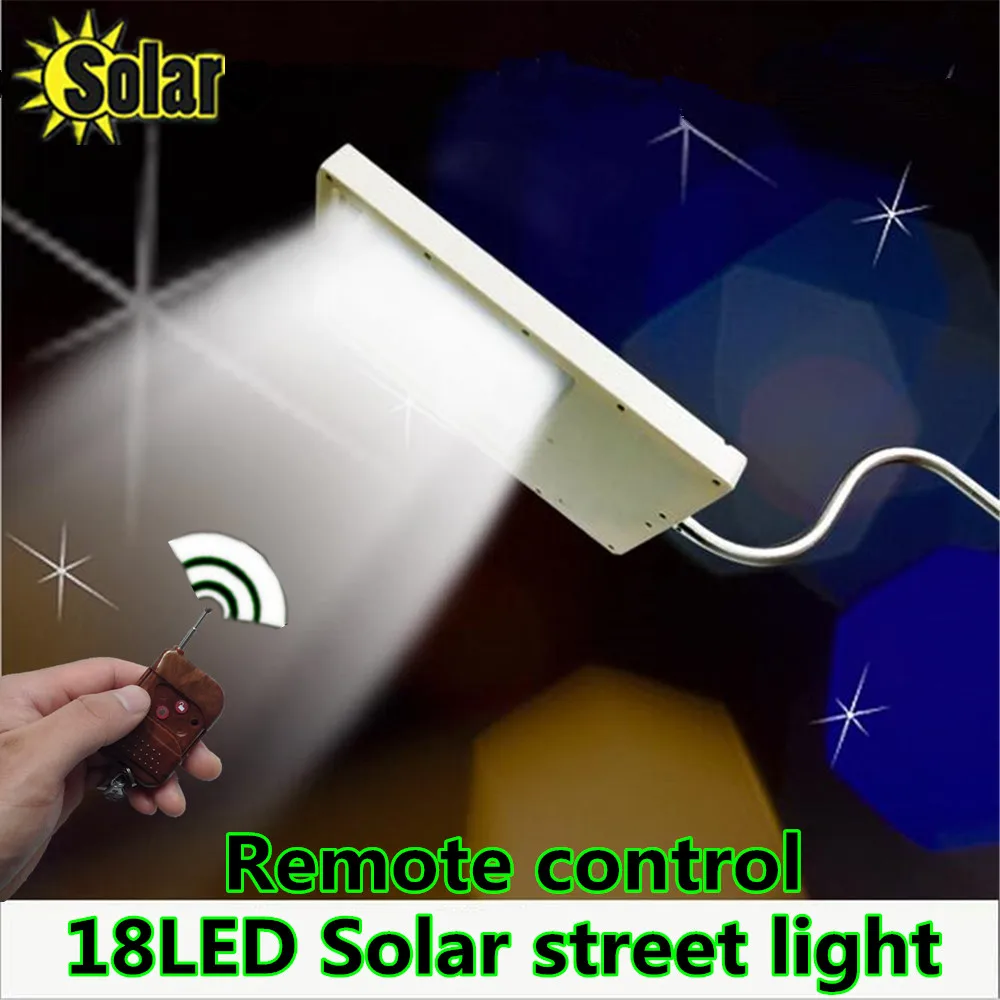 Hot Remote Control 18LEDs 4000mA Solar Street Light Outdoor Lighting