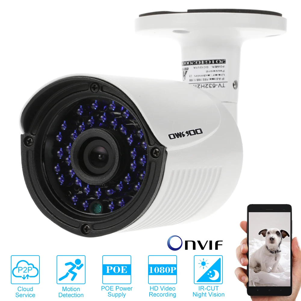 OWSOO 1080P HD IP камера мп P2P POE Onvif с 36 ик светодиодами режим ночного видения функция