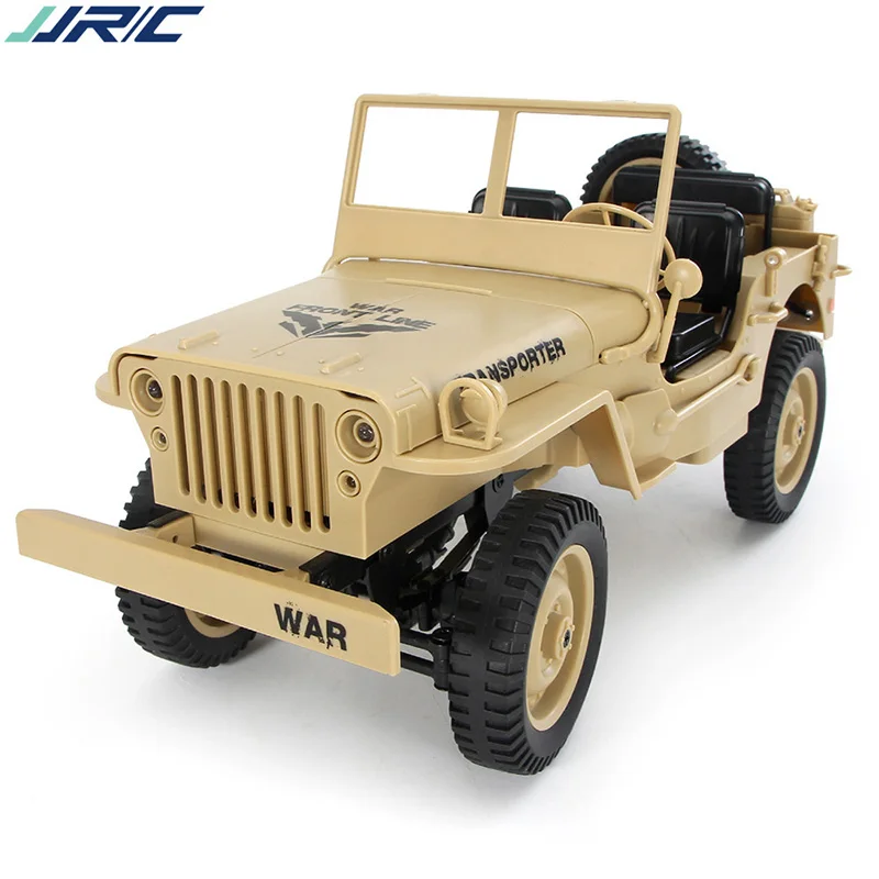 

JJRC Q65 1:10 RC Car 2.4G 4WD Convertible Remote Control Light Jeep Four-Wheel Drive Off-Road Military Climbing Toy Car Kid Gift