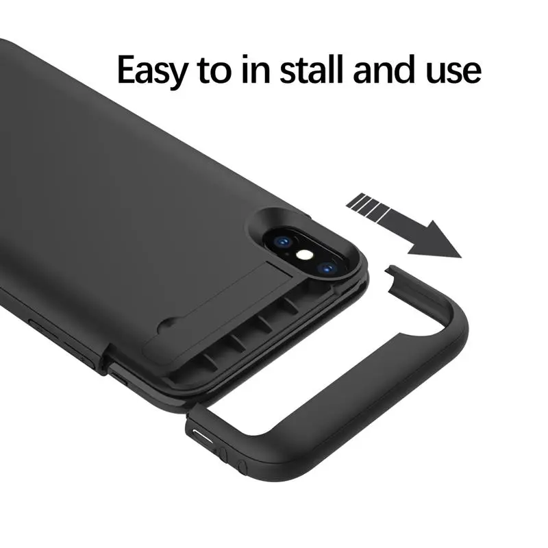 Ударопрочный Тонкий чехол для батареи iPhone XS Max внешний аккумулятор зарядное