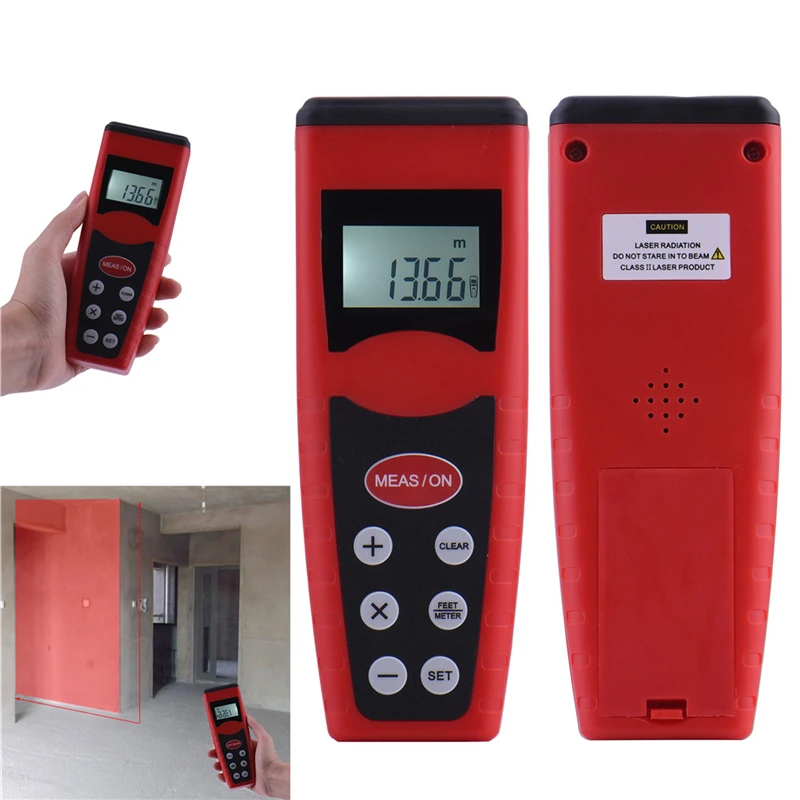 

Original Ultrasonic CP3000 Measurer Laser Pointer Range Finder Digital LED Display Measure Tape Laser Distance Meter Rangefinder