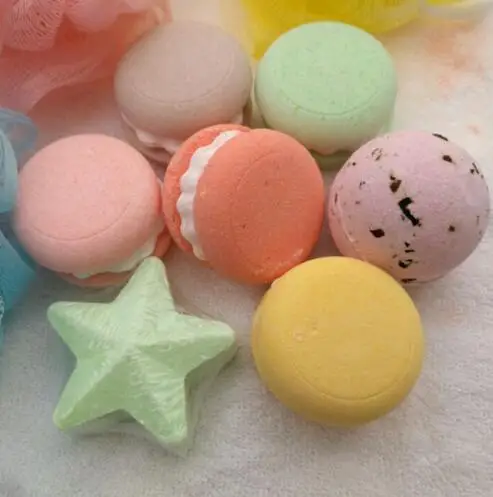 APINKGIRL 1pc Organic Bath Salt Bombs Skin Care Oil Sea Salt Handmade Bath Bombs Gift Set