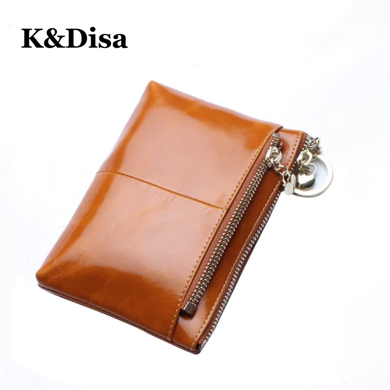 

Fashion Female Genuine Leather Wallet Solid Zipper Standard Coin Purse Women High Quality Short Small Classic Cow Leather Wallet