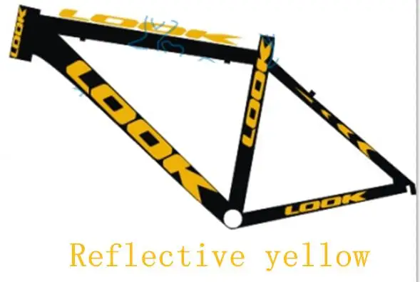 Светоотражающая рамка для шоссейного велосипеда MTB, наклейка для велосипеда, защита для горного велоспорта, наклейка на колесо, вилка для велосипеда, светоотражающие наклейки - Цвет: Reflective yellow