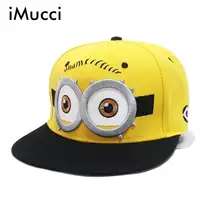 iMucci бейсболка дети Gorras желтый мультфильм шляпа Бог украсть Пап Миньоны холст плоские snapback Хип-Хоп шляпа фильм